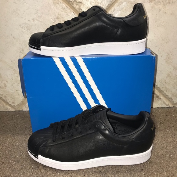 🆕Adidas Pure Lite Black Leather Superstar Sneaker - Picture 1 of 7